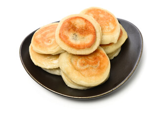 glutinous rice cake on white background