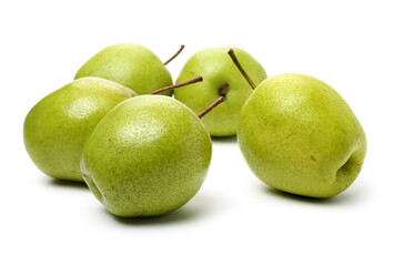 pears on a white background