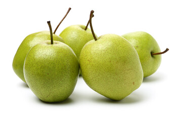 pears on a white background