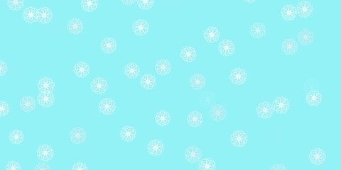 Light pink, blue vector natural layout with flowers.