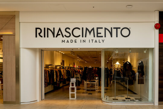 Richmond Hill, On, Canada - September 16, 2020: A Rinascimento store is seen in Richmond Hill, On, Canada. Rinascimento is Fashion and Accessories for Women 100% Made in Italy. 