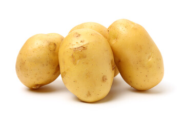 potatoes isolated on white background