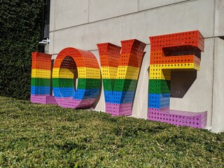 Rainbow Love Sign