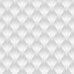 Elegant seamless pattern in art deco style. Background with shells for wallpaper