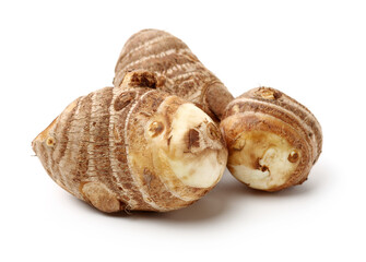 Taro on a white background