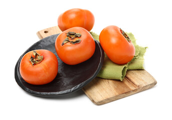 persimmon on a white background