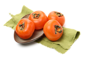 persimmon on a white background