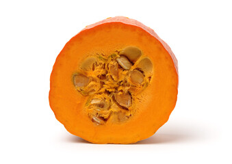 orange squash slices on White Background