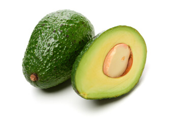Avocado on a white background