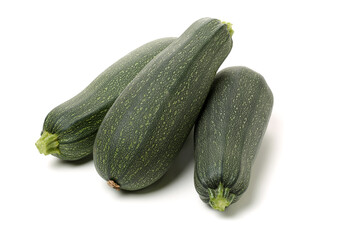 zucchini courgette isolated on white background 