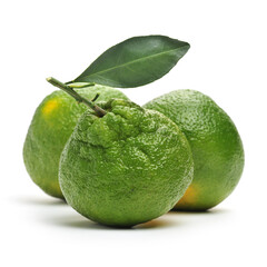 tangerine on a white background 