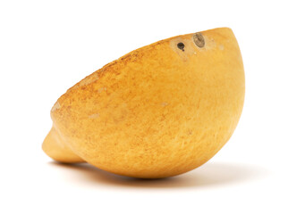 Gourd spoon on white background 