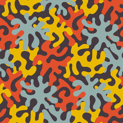 Seamless pattern with abstract shapes