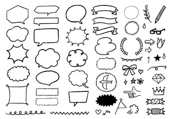 Fototapeta premium フレームセット_黒線