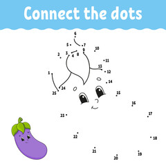 Dot to dot game. Draw a line. For kids. Activity worksheet. Coloring book. With answer. Cartoon character.