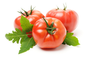 fresh tomato isolated on white background