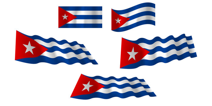 Cuba flag. Happy independence day of Cuba. Vector illustration.