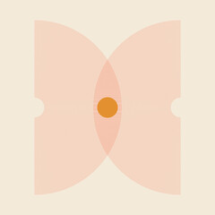 Modern minimalist abstract aesthetic illustrations. Bohemian style wall decor. Collection of contemporary artistic poster. Rainbow line Boho style.