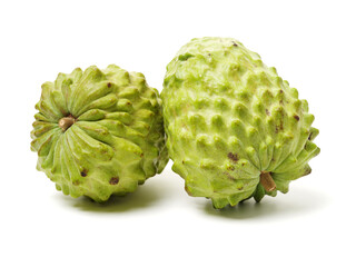 Custard apple isolated on white background,annona