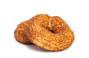 turkish sesame bagel isolated