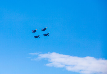 air show celebration of Victory Day