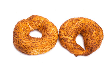turkish sesame bagel isolated