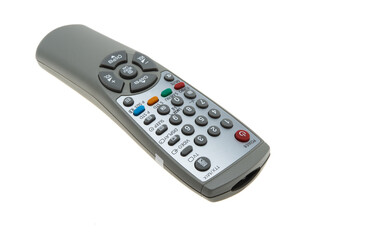 gray tv remote isolated