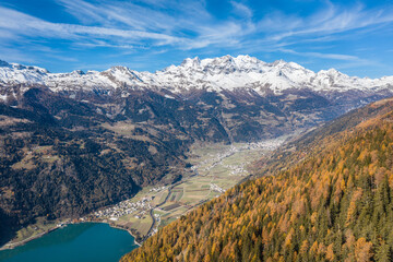 Valposchiavo. Swiss Alps. Panoramic view