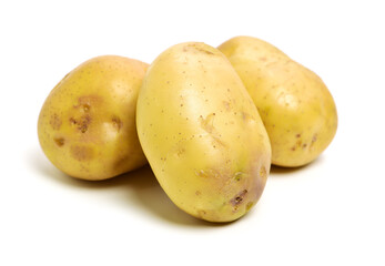 potatoes isolated on white background