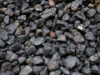 Full Frame Background of Wet Pebble Stones