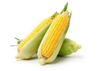 Corn on a white background 