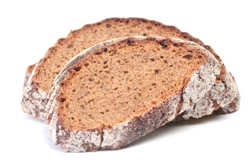 Bread on white background
