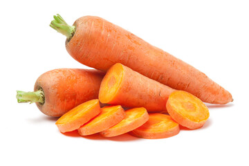 carrots isolated on white background
