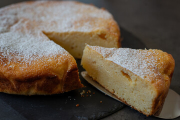 sweet home made vanilla cheesecake