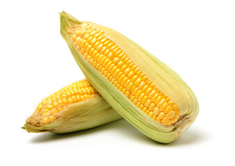 Corn on white background 