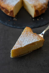sweet home made vanilla cheesecake