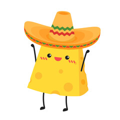 Cheese character design. Cheese on white background. symbol. mascot.