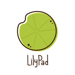 Lily pad vector. Lily pad logo design. © Supakorn