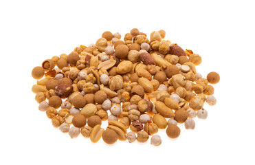 mix of nuts with chickpeas isolated