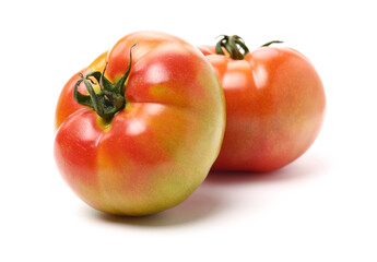 fresh tomatoes on white background 