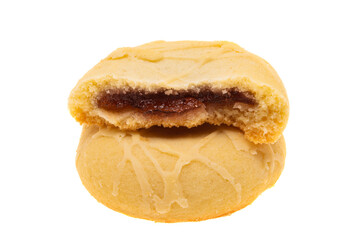 cookies with jam isolated