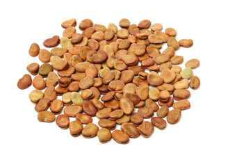 Fava beans,Vicia faba on white background