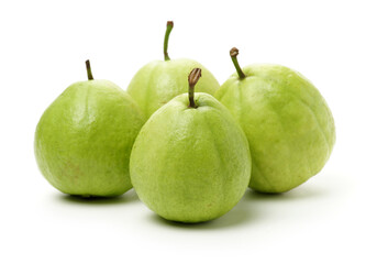 Pink guava isolated on white background