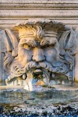 detail of the fountain in the park