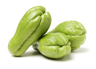 Chayote on a white background