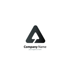 The simple elegant logo of letter A with white background