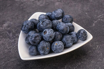 Sweet fresh juicy blueberries heap