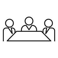 Table business training icon. Outline table business training vector icon for web design isolated on white background