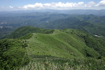 Fototapeta na wymiar 日本の岡山県の蒜山高原の美しい風景