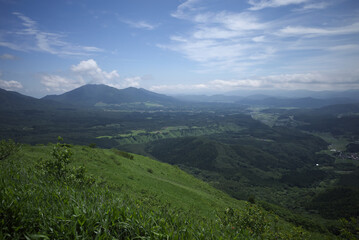 Fototapeta premium 日本の岡山県の蒜山高原の美しい風景